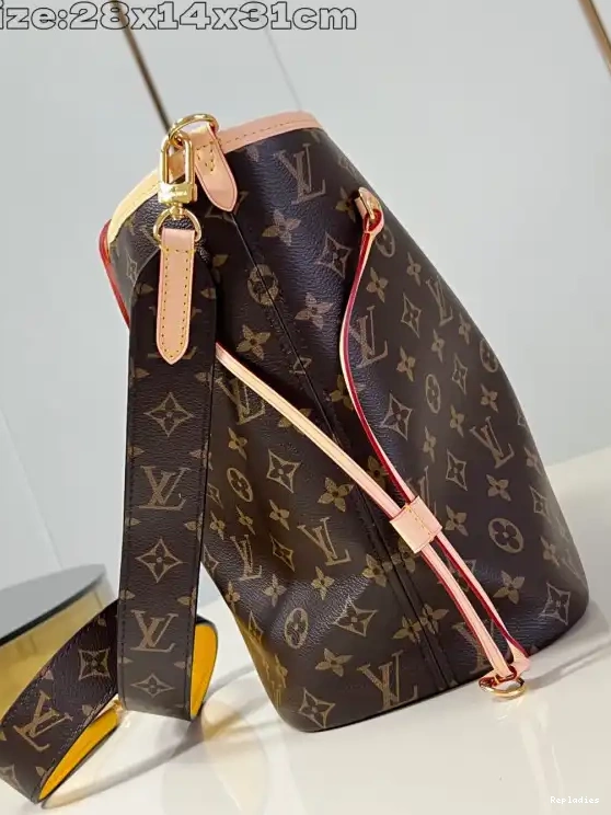 Cheap Louis Vuitton MM-31*28*14cm Bandoulière Out Neverfull Inside 0702